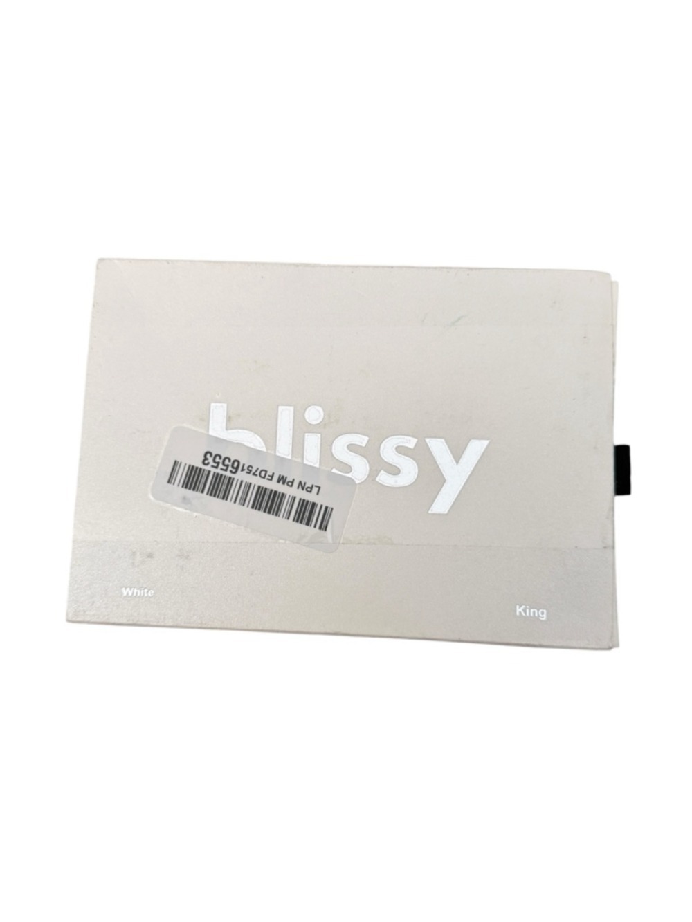 Blissy 100% Mulberry Silk Pillowcase White King NIB - Picture 2 of 5